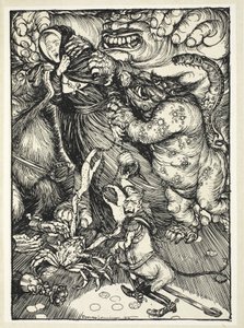 Una novia de Cristo (Una violación de Bélgica), ilustración de The Kaiser
